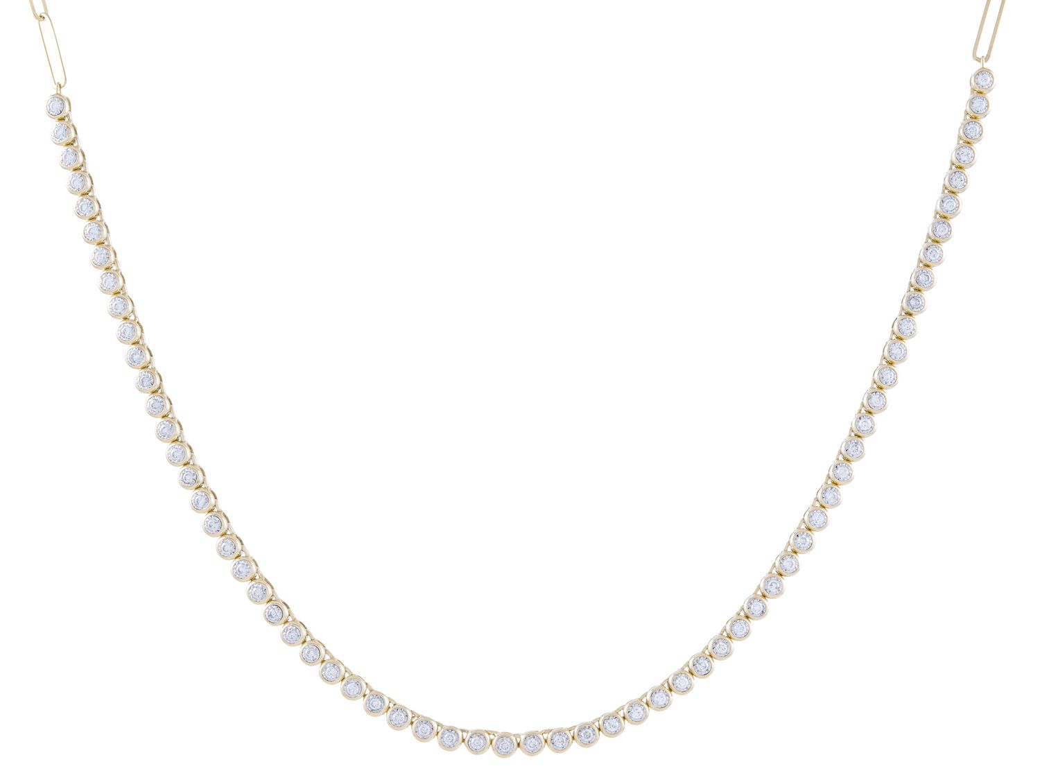 Diamond Necklace - 14 KT Yellow Gold