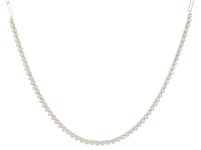 Diamond Necklace - 14 KT Yellow Gold
