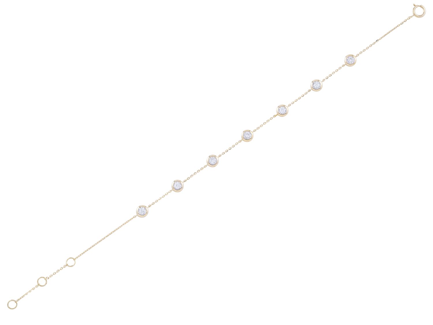 Diamond Bracelet - 14 KT Yellow Gold