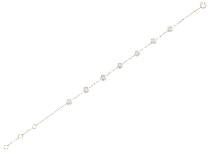 Diamond Bracelet - 14 KT Yellow Gold