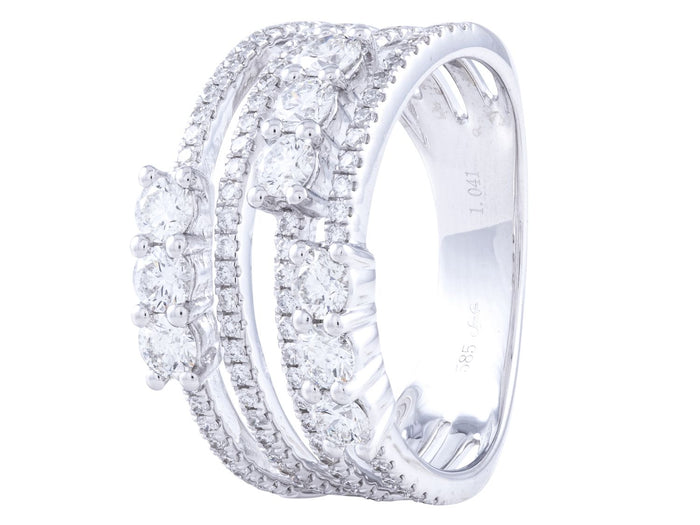 Diamond Ring - 14 KT White Gold