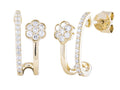 Diamond Earrings - 14 KT Yellow Gold