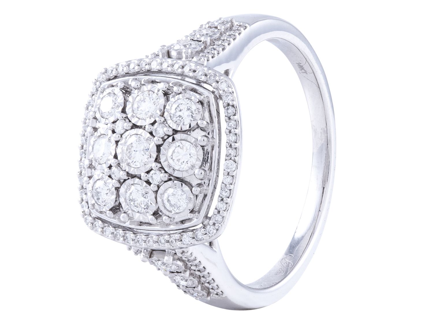 Diamond Ring - 14 KT White Gold