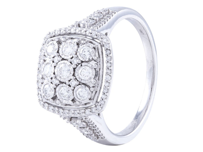 Diamond Ring - 14 KT White Gold