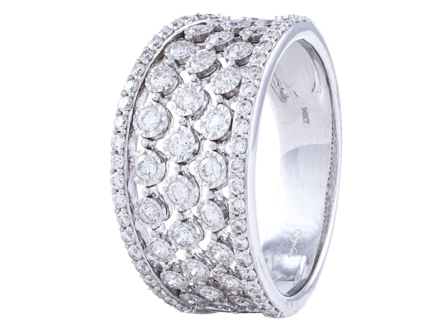 Diamond Ring - 14 KT White Gold