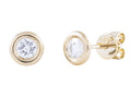 Diamond Earrings - 14 KT Yellow Gold