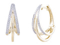 Diamond Earrings - 14 KT Yellow Gold