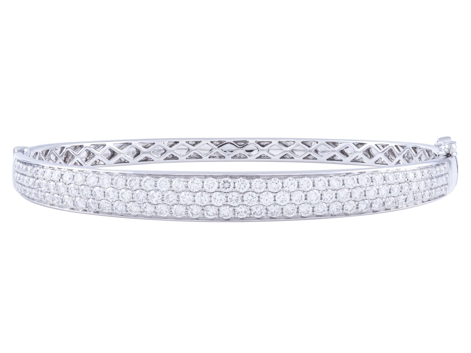 Diamond Bangle - 14 KT White Gold