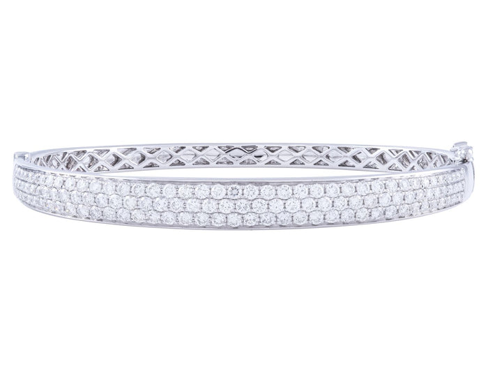 Diamond Bangle - 14 KT White Gold