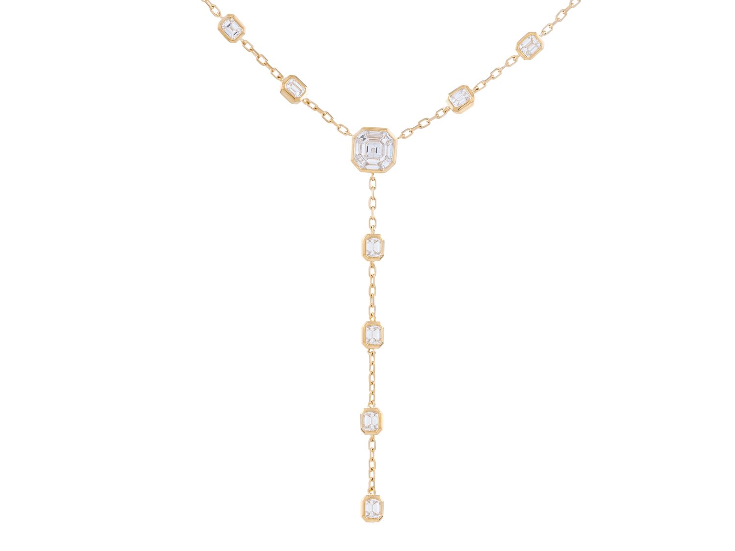 Diamond Necklace - 18 KT Yellow Gold