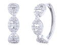 Diamond Earrings - 14 KT White Gold