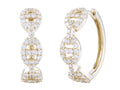Diamond Earrings - 14 KT Yellow Gold