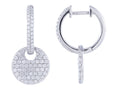 Diamond Earrings - 14 KT White Gold