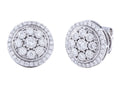 Diamond Earrings - 14 KT White Gold