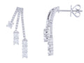 Diamond Earrings - 14 KT White Gold