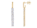 Diamond Earrings - 14 KT Yellow Gold