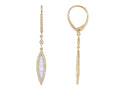 Diamond Earrings - 14 KT Yellow Gold