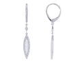 Diamond Earrings - 14 KT White Gold