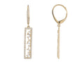 Diamond Earrings - 14 KT Yellow Gold