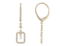 Diamond Earrings - 14 KT Yellow Gold