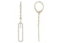 Diamond Earrings - 14 KT Yellow Gold