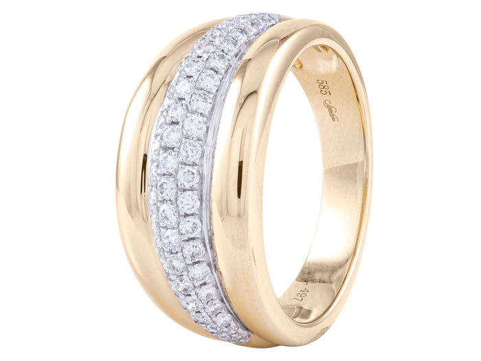 Diamond Ring - 14 KT Yellow Gold