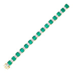 43Cts Lab Grown Emerald & Diamond Bracelet