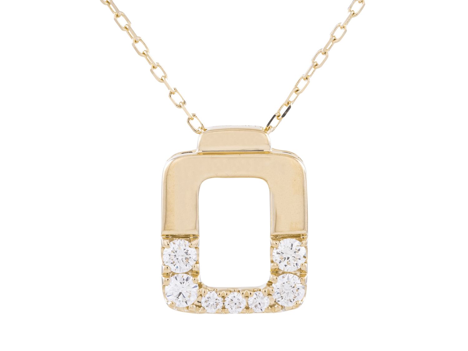Diamond Necklace - 14 KT Yellow Gold