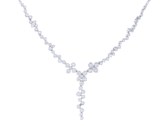 Diamond Necklace - 14 KT White Gold