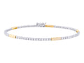 Diamond Bracelet - 14 KT White and Yellow Gold