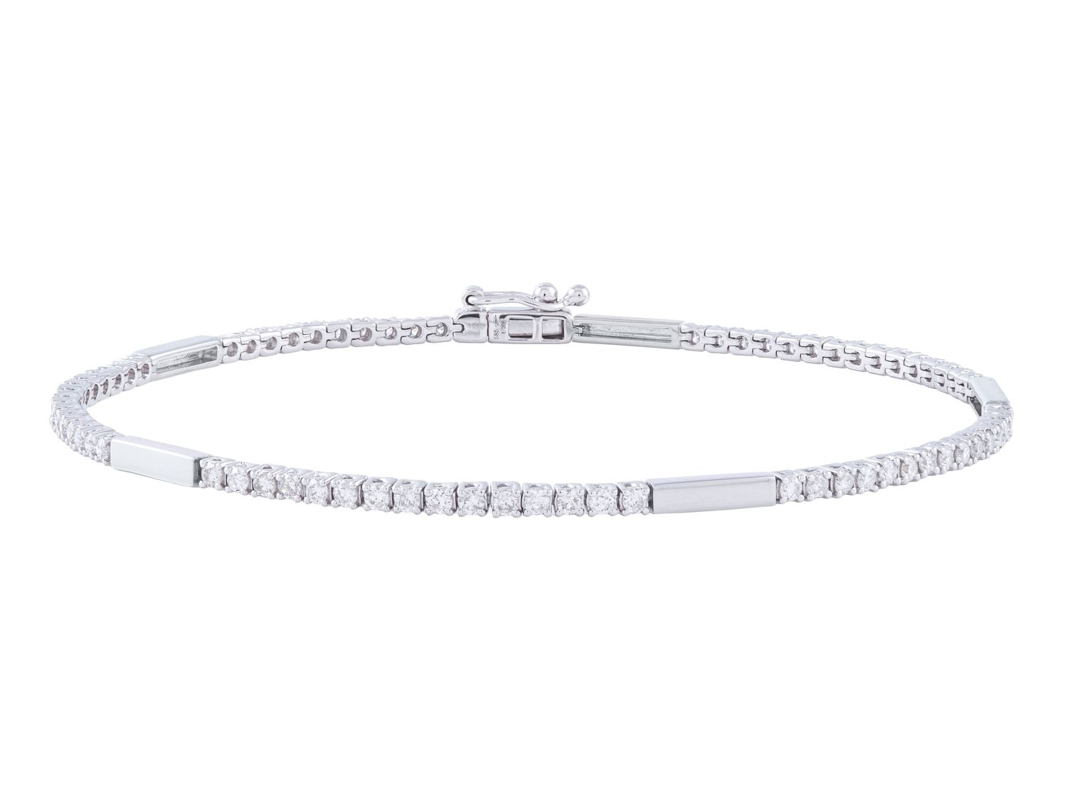 Diamond Bracelet - 14 KT White Gold