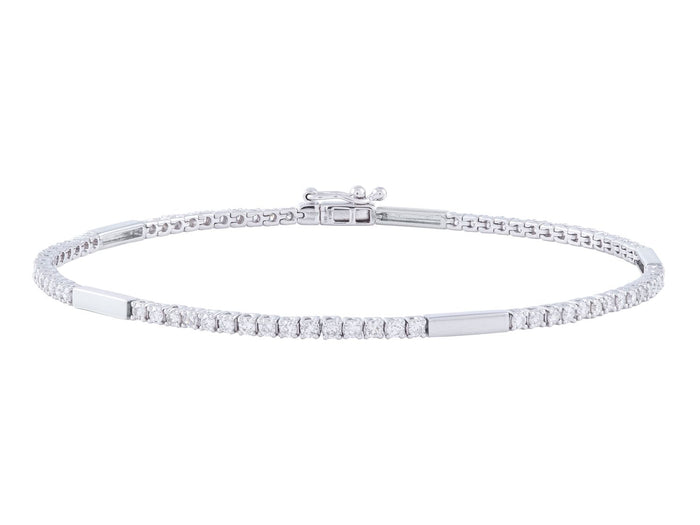 Diamond Bracelet - 14 KT White Gold