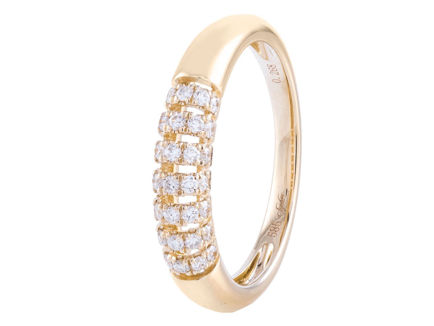 Diamond Ring - 14 KT Yellow Gold