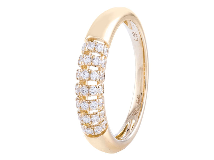 Diamond Ring - 14 KT Yellow Gold