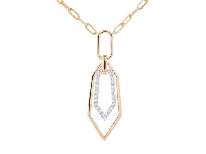 Diamond Necklace - 14 KT Yellow Gold