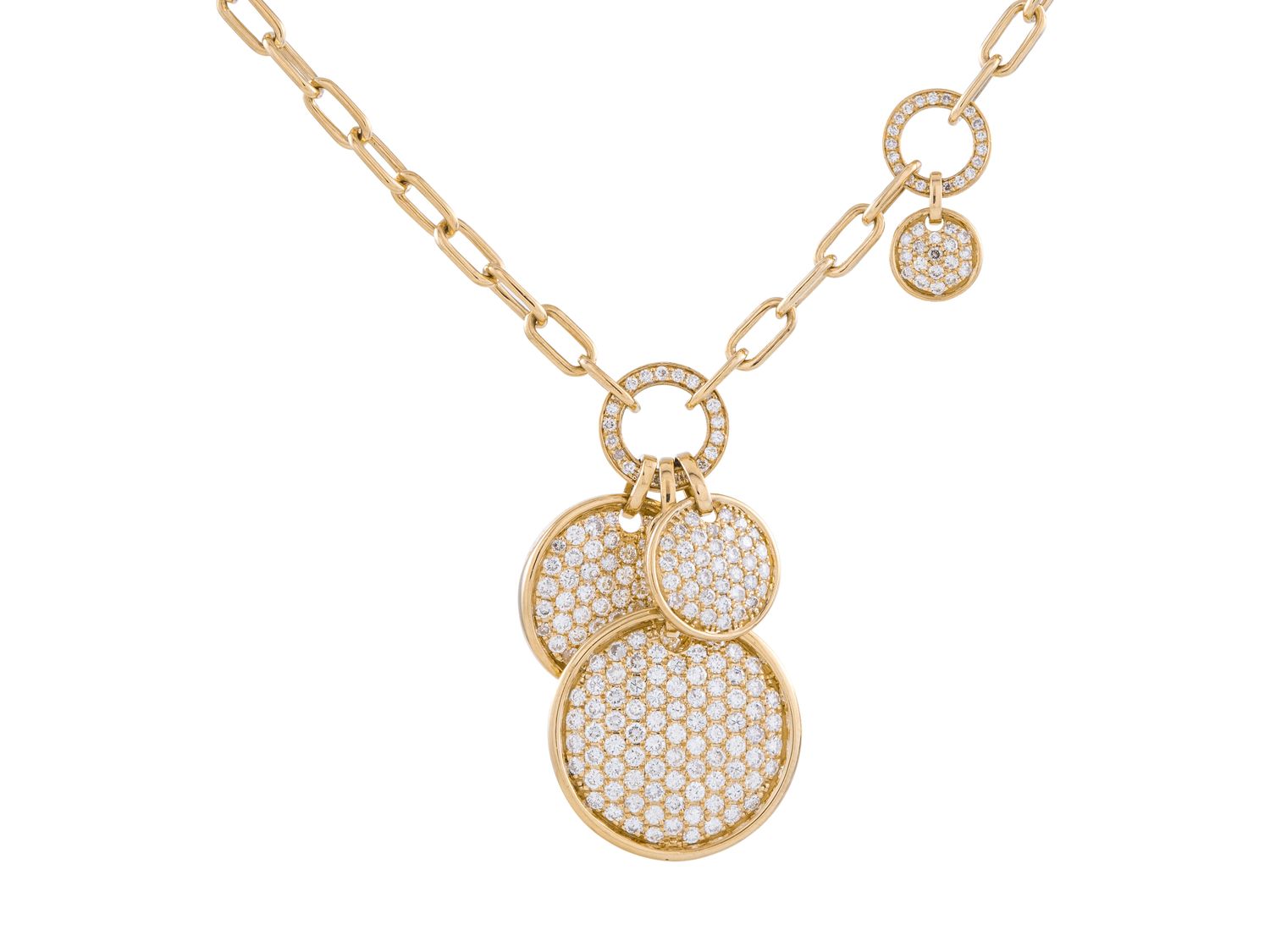 Diamond Necklace - 14 KT Yellow Gold