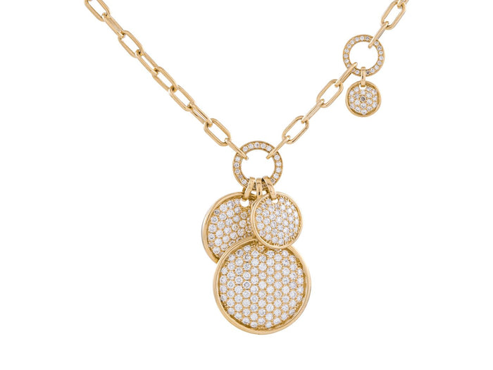 Diamond Necklace - 14 KT Yellow Gold