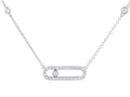 Diamond Necklace - 14 KT White Gold
