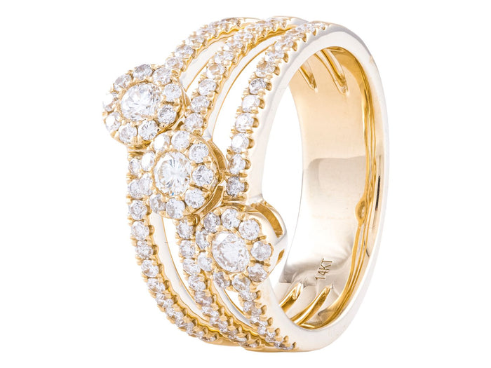 Diamond Ring - 14 KT Yellow Gold