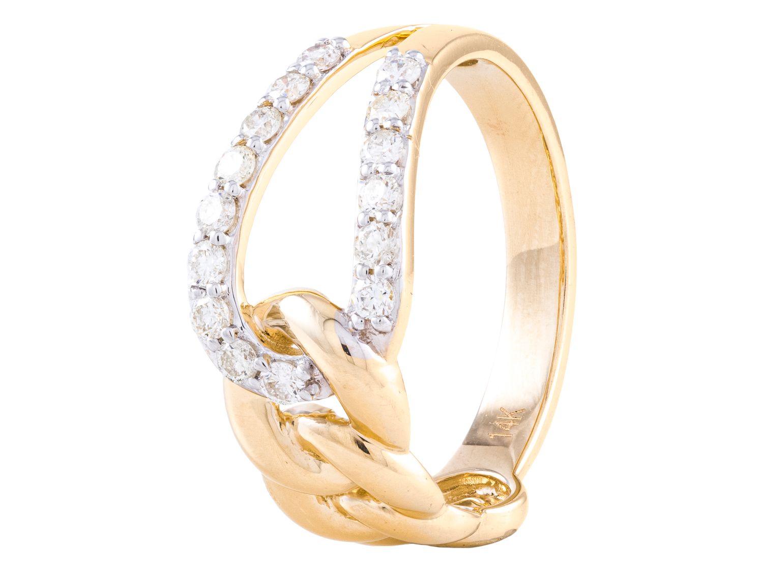 Diamond Ring - 14 KT Yellow Gold