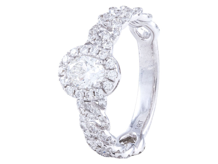 Diamond Ring - 14 KT White Gold