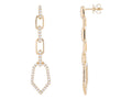 Diamond Earrings - 14 KT Yellow Gold
