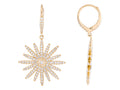 Diamond Earrings - 14 KT Yellow Gold