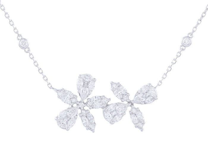 Diamond Necklace - 18 KT White Gold