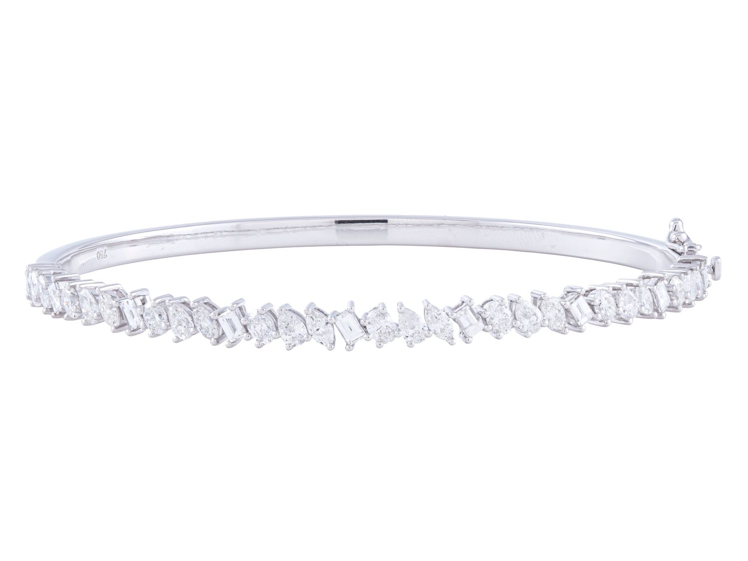 Diamond Bangle - 18 KT White Gold
