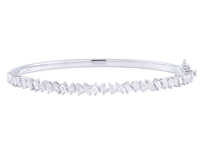 Diamond Bangle - 18 KT White Gold