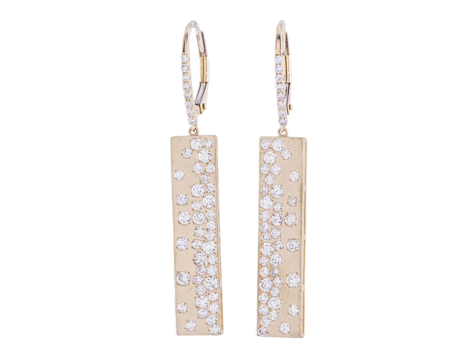 Diamond Earrings - 14 KT Yellow Gold