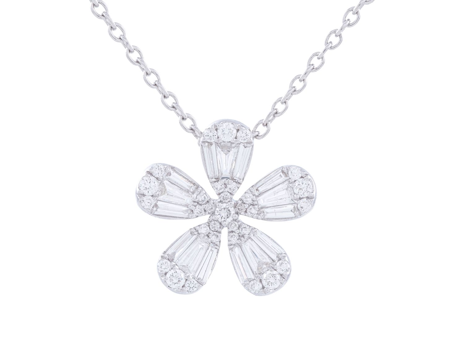 Diamond Necklace - 18 KT White Gold