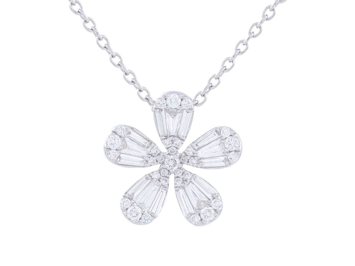 Diamond Necklace - 18 KT White Gold