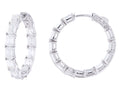 Diamond Hoop Earrings - 18 KT White Gold